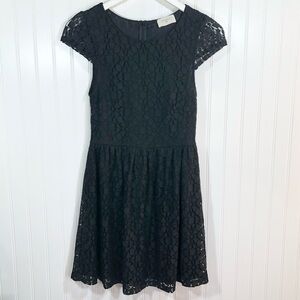 Everly EUC Juniors Black Lace Mini Dress S